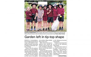 Ballarat Courier St Alipius PS Garden Left In Tip Top Shape