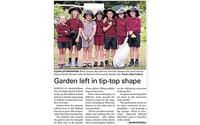 Garden Left in Tip-Top Shape – St Alipius Parish School – Ballarat Courier