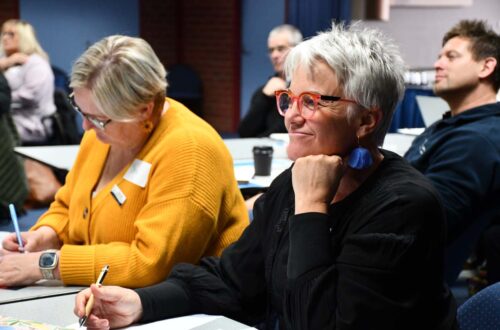 Participants engaged in learning about Respectful Relationships education.