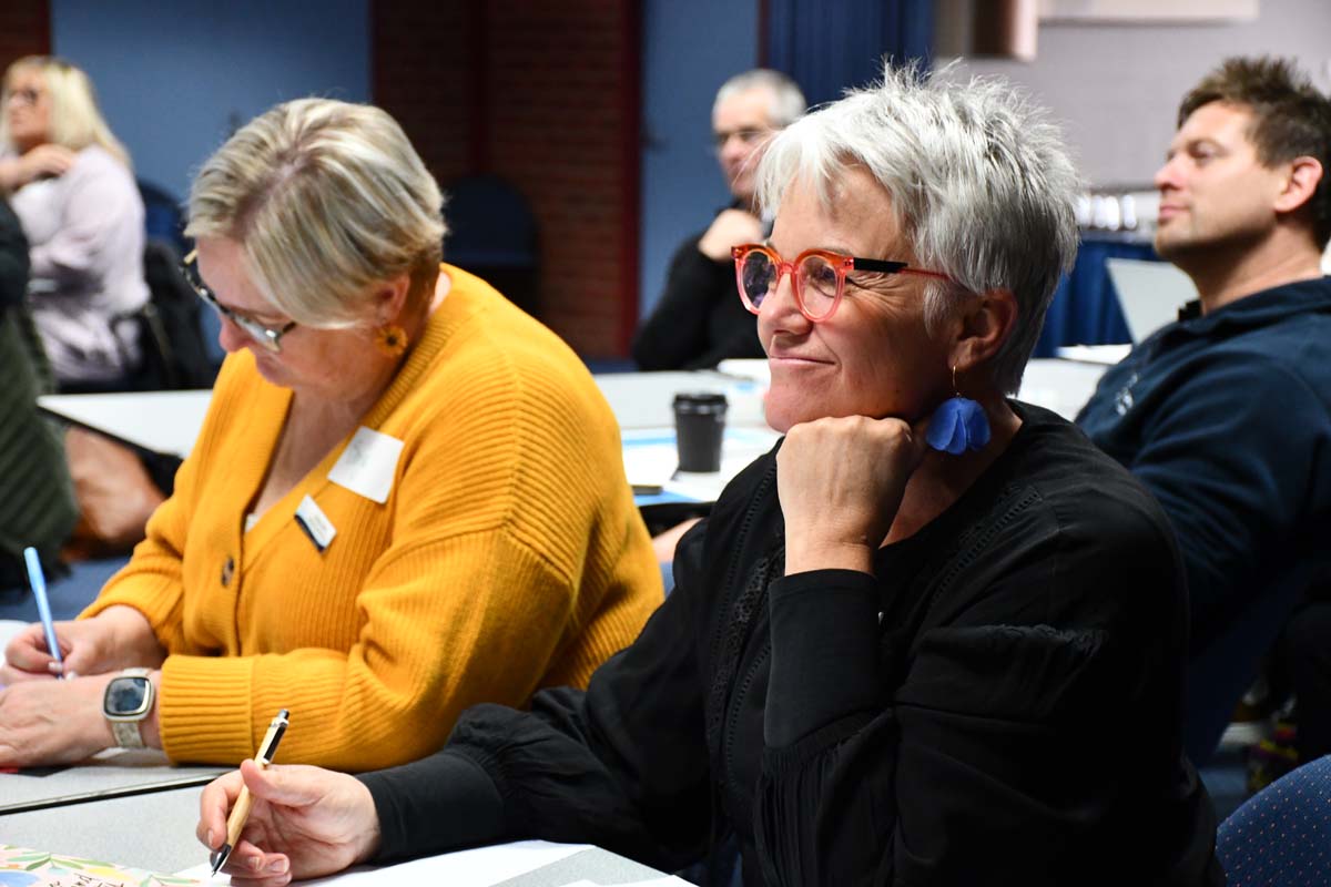 Participants engaged in learning about Respectful Relationships education.