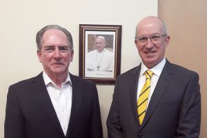 Bishop Paul Bird and Director of Catholic Education Tom Sexton